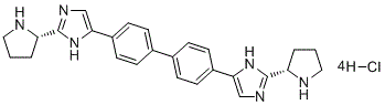 1H-咪唑, 5,5'-[1,1'-聯(lián)苯]-4,4'-雙[2-(2S)-2-吡咯烷鹽酸鹽