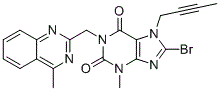 8-Bromo-7-(2-butyn-1-yl)-3,7-dihydro-3-methyl-1-[(4-methyl-2-quinazolinyl)methyl]-1H-purine-2,6-dion